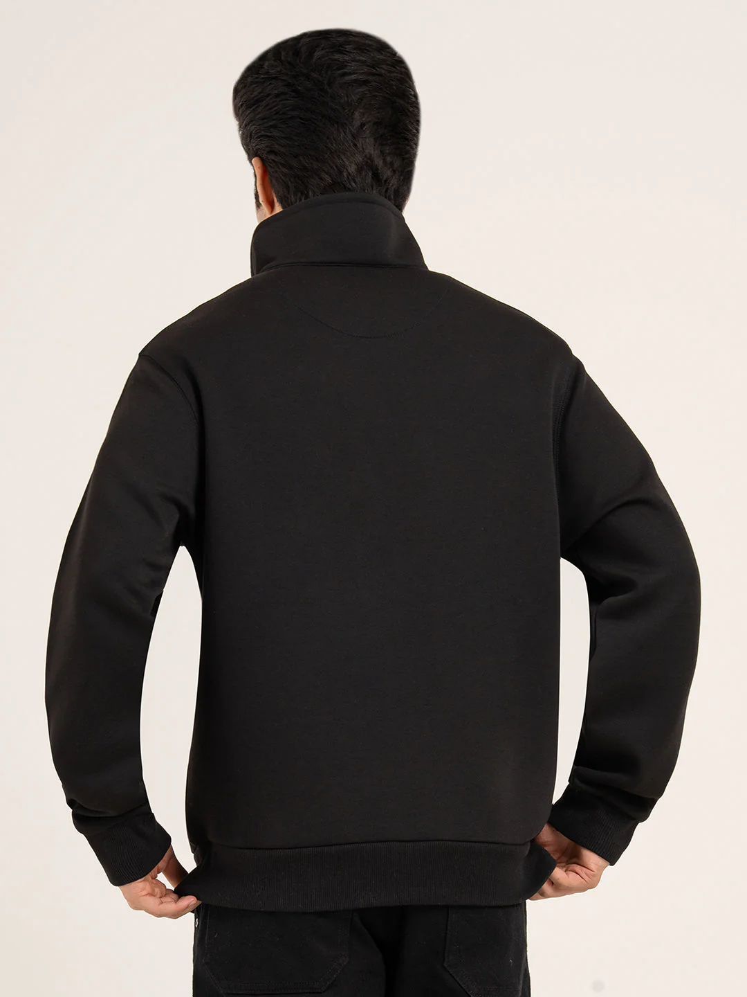 Men's Casual Graphic Sweatshirt with Stand Collar - Image 5