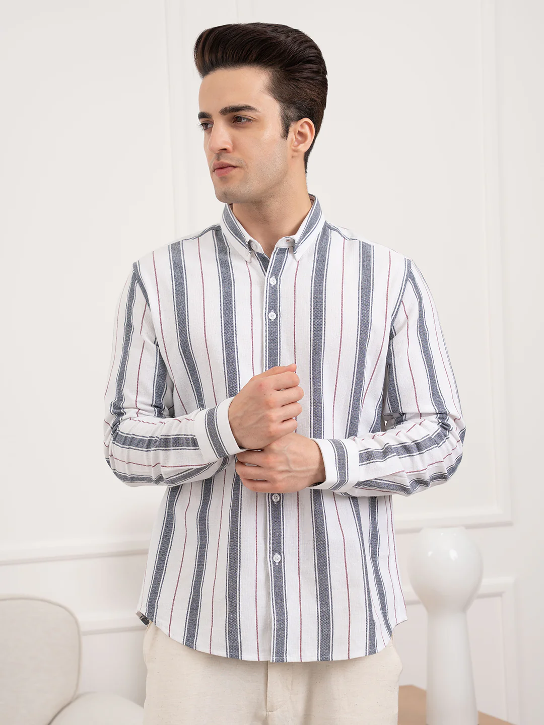 Menâ€™s Cotton Shirt for Refined Casual Style - Image 3