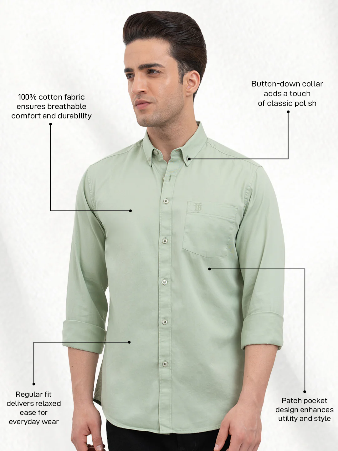 Menâ€™s Cotton Shirt for Effortless Casual Style - Image 2
