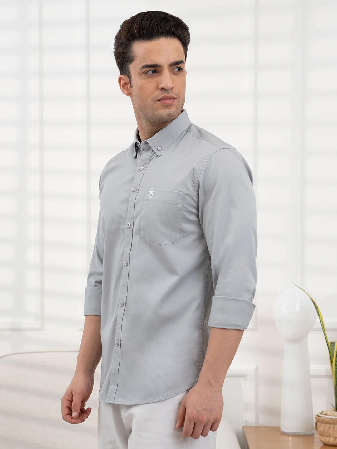 Mens Cotton Twill Shirt for Casual Comfortable Style - Image 4