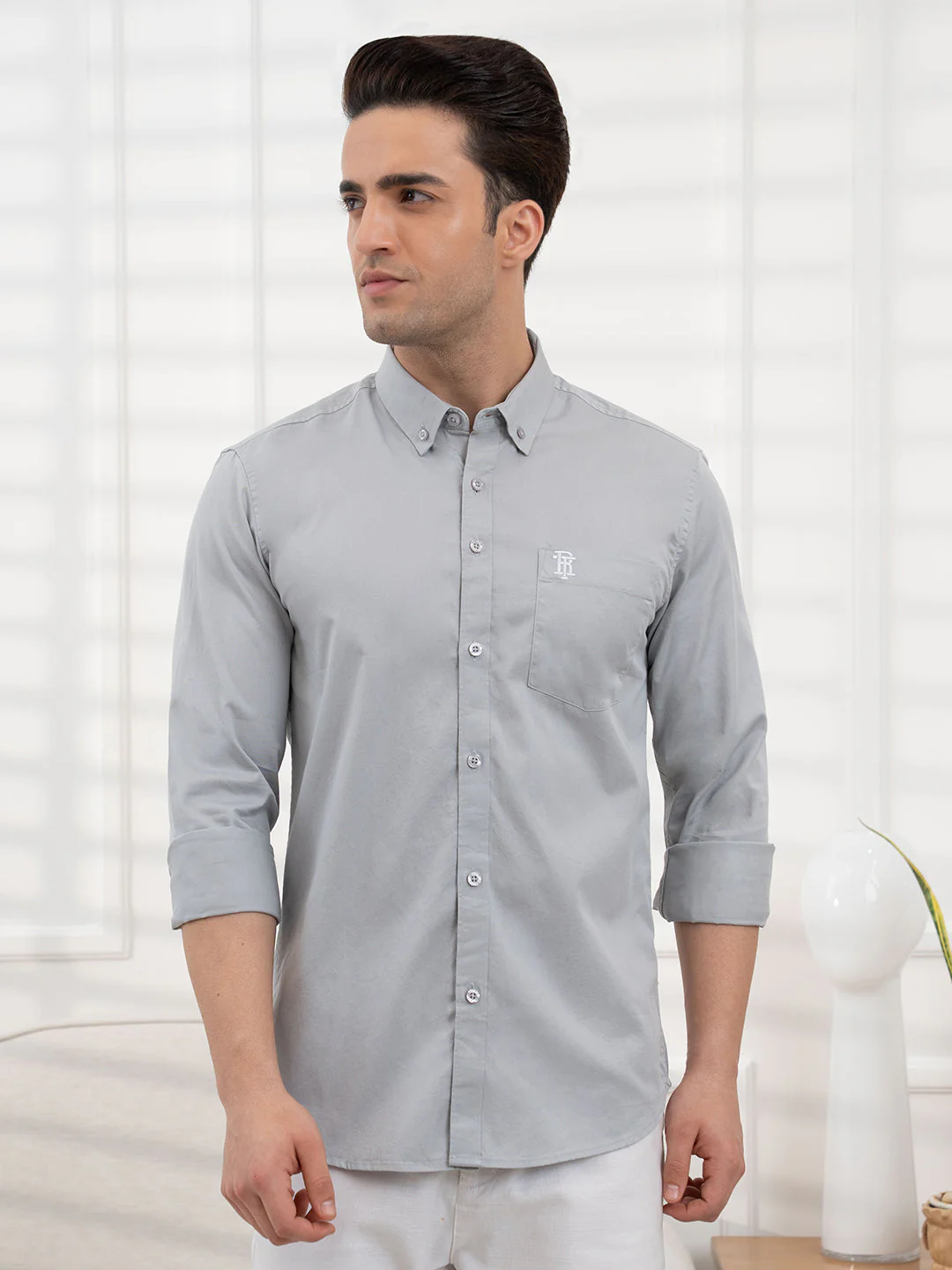 Mens Cotton Twill Shirt for Casual Comfortable Style - Image 7