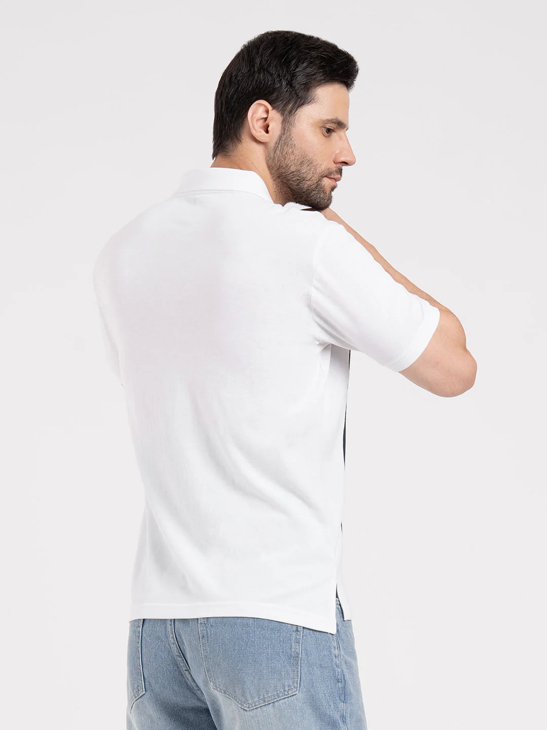 Mens Cut & Sew Polo T-Shirt - Image 3
