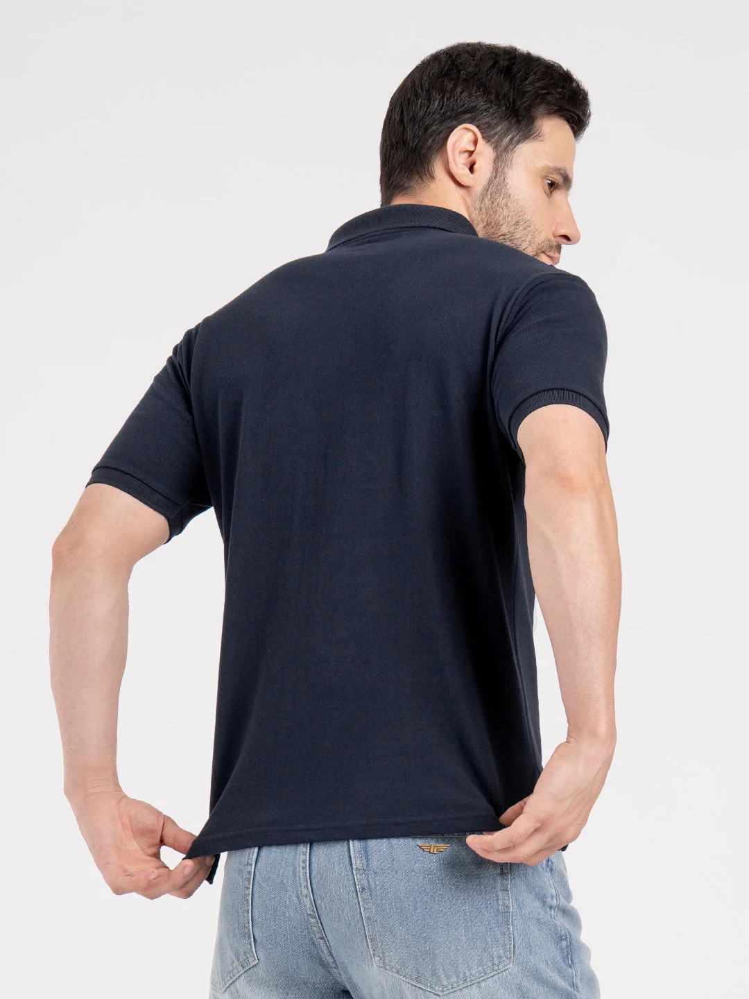 Mens Cut & Sew Polo T-Shirt - Image 3