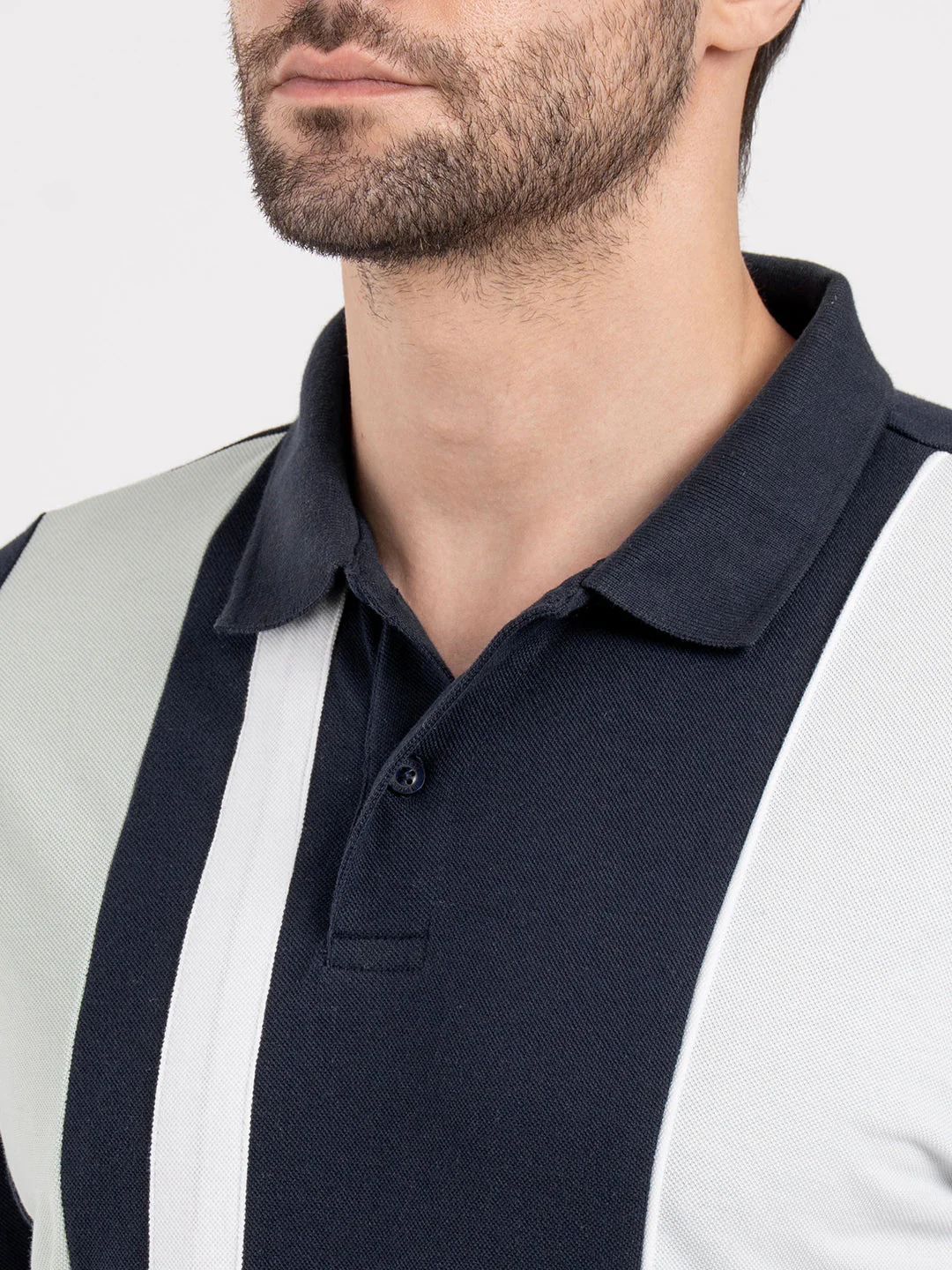 Mens Cut & Sew Polo T-Shirt - Image 4