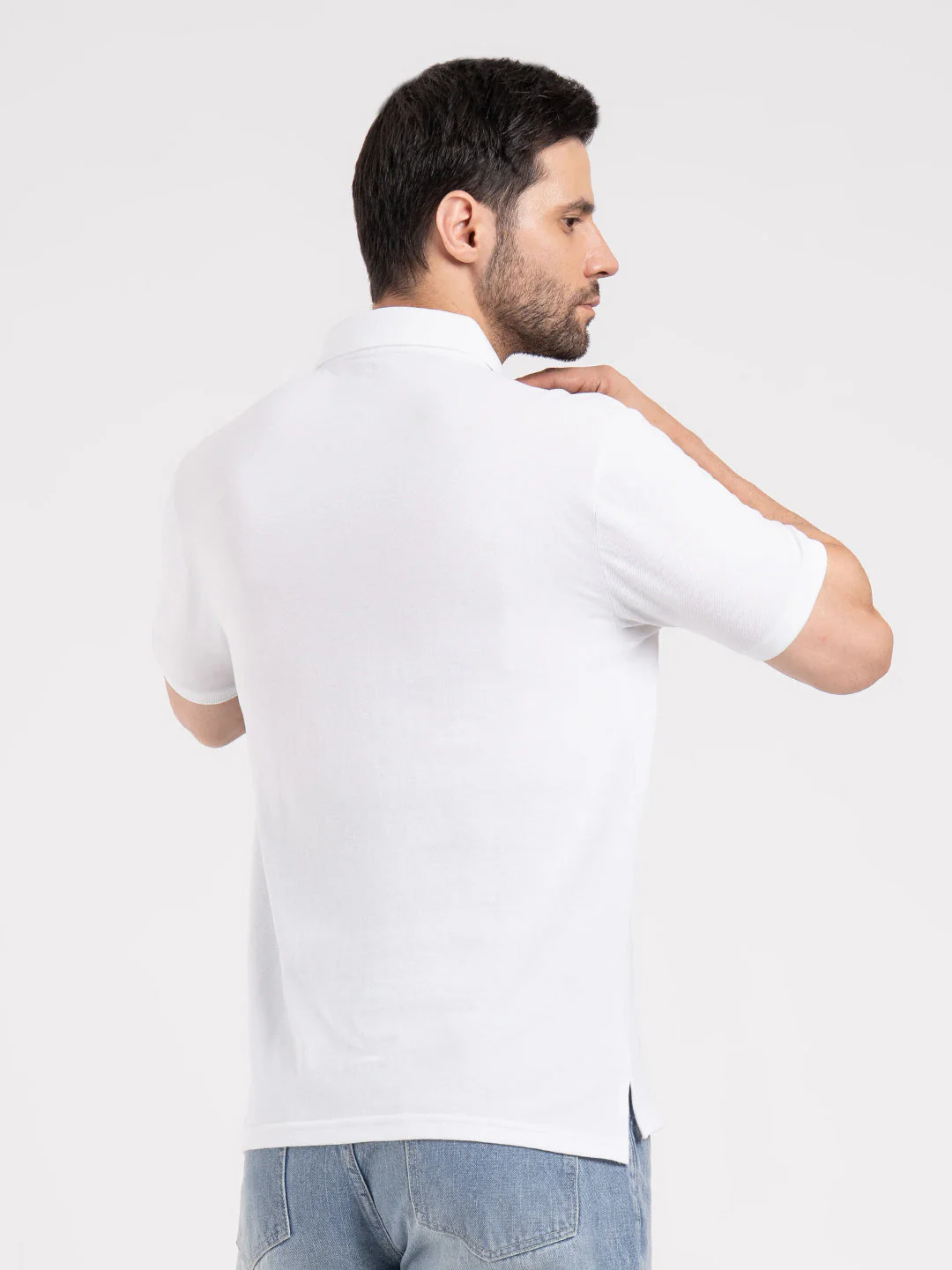 Mens Cut & Sew Polo T-Shirt - Image 3