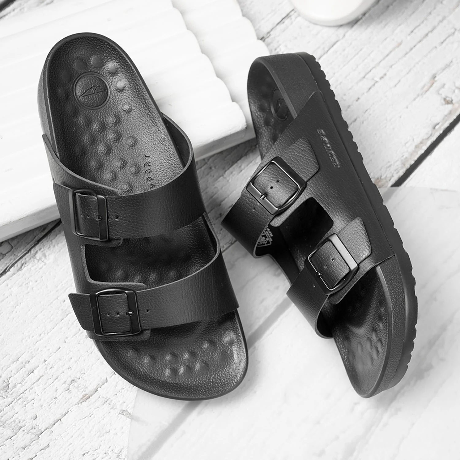 Men's Double Strap Buckle Sliders for Everyday Comfort - Image 6