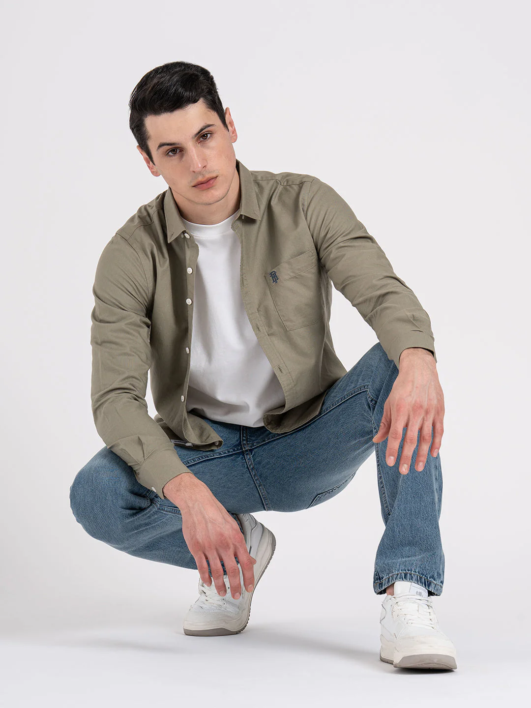 Oxford Solid Shirt for Men - Image 5