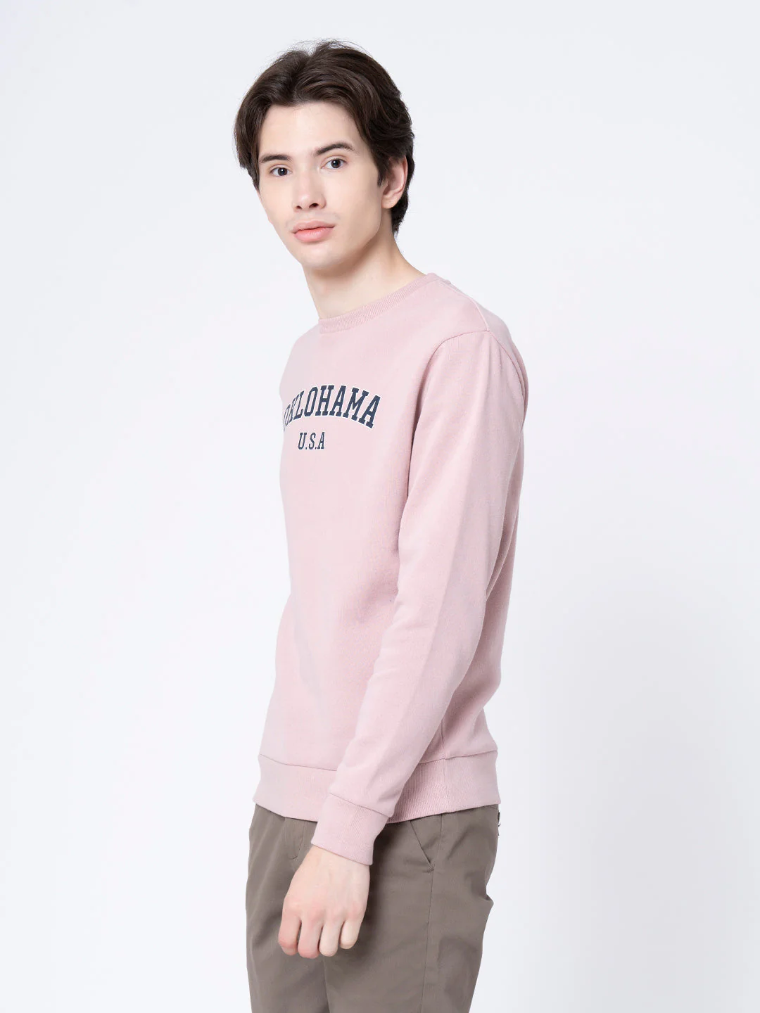 Men's Dusky Pink Printed Sweatshirt - Image 2