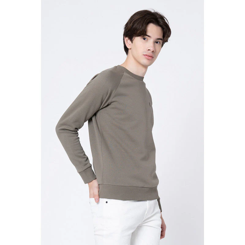 Men's Dusty Olive Solid Sweatshirt - Image 2