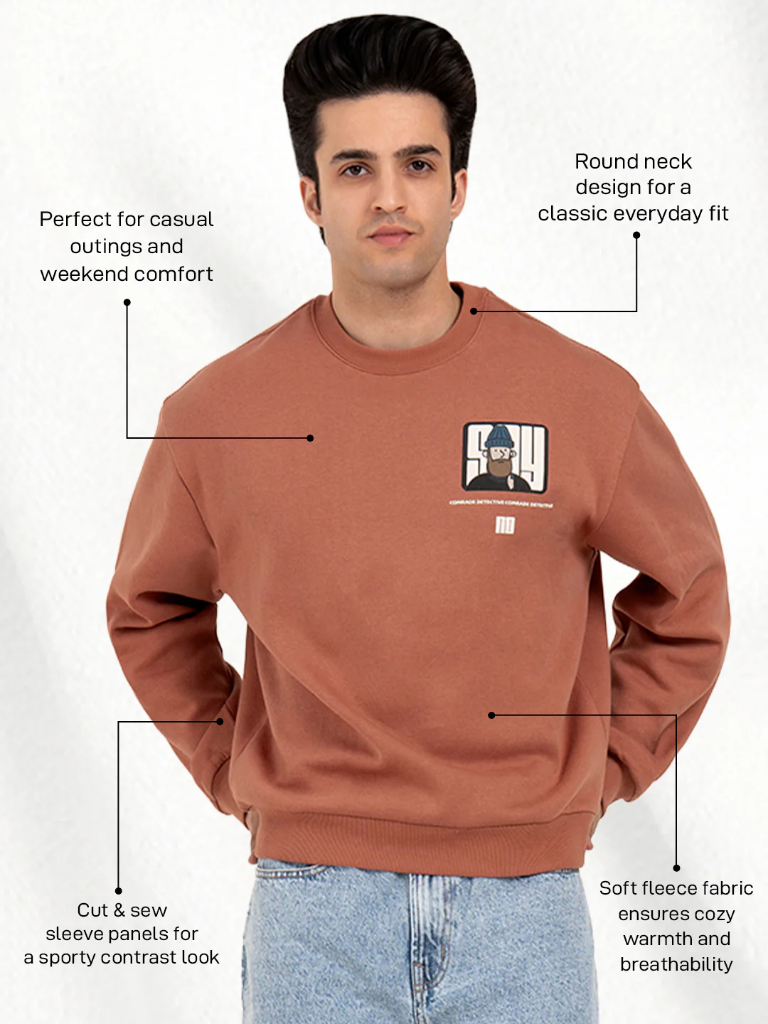 Men's Fleece Sweatshirt - Image 2