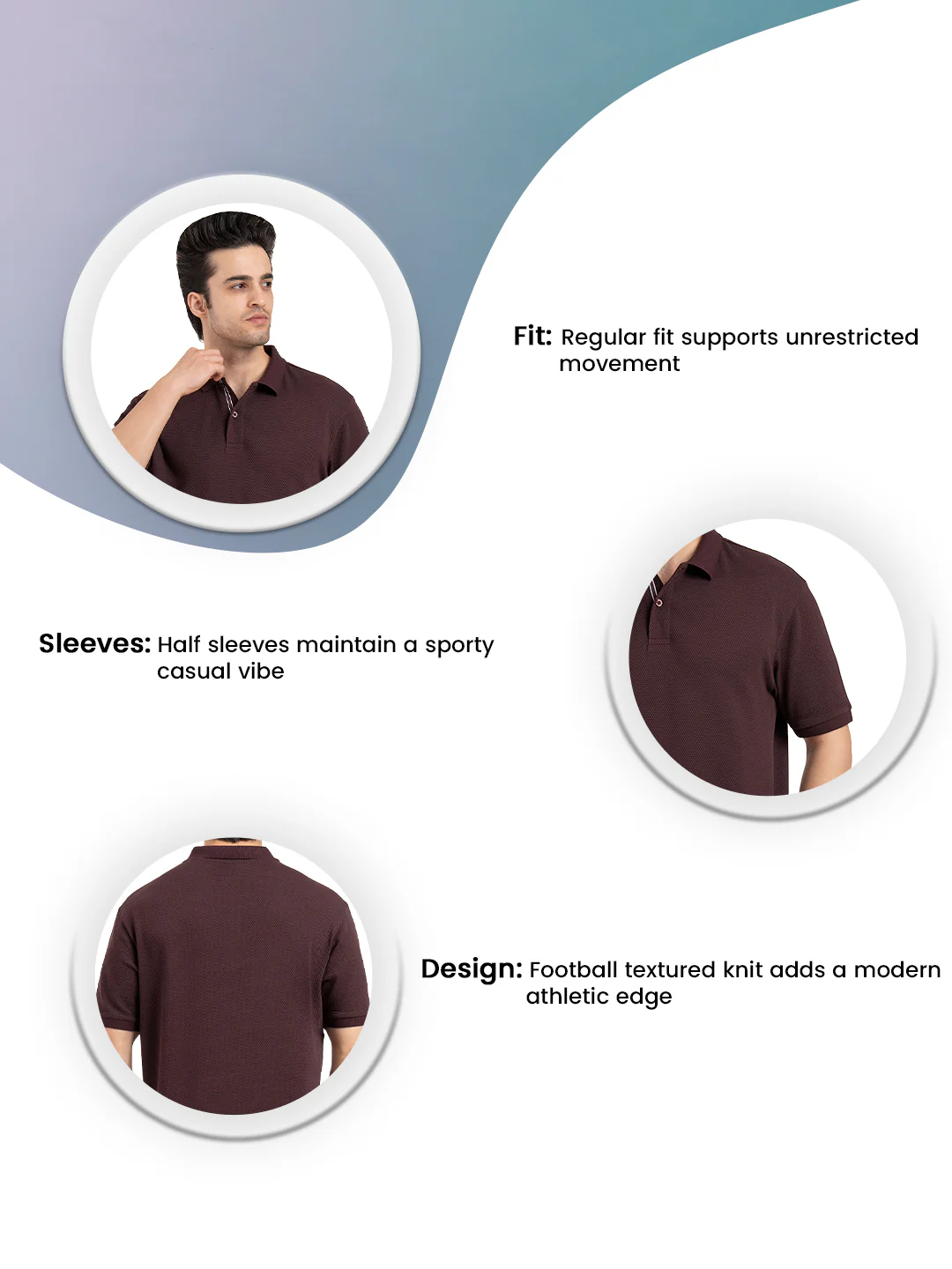 Menâ€™s Football Structure Polo T-Shirt - Image 3