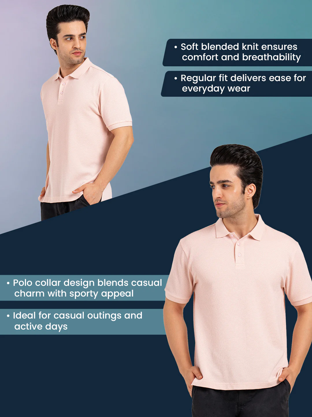 Menâ€™s Football Structure Polo T-Shirt - Image 2