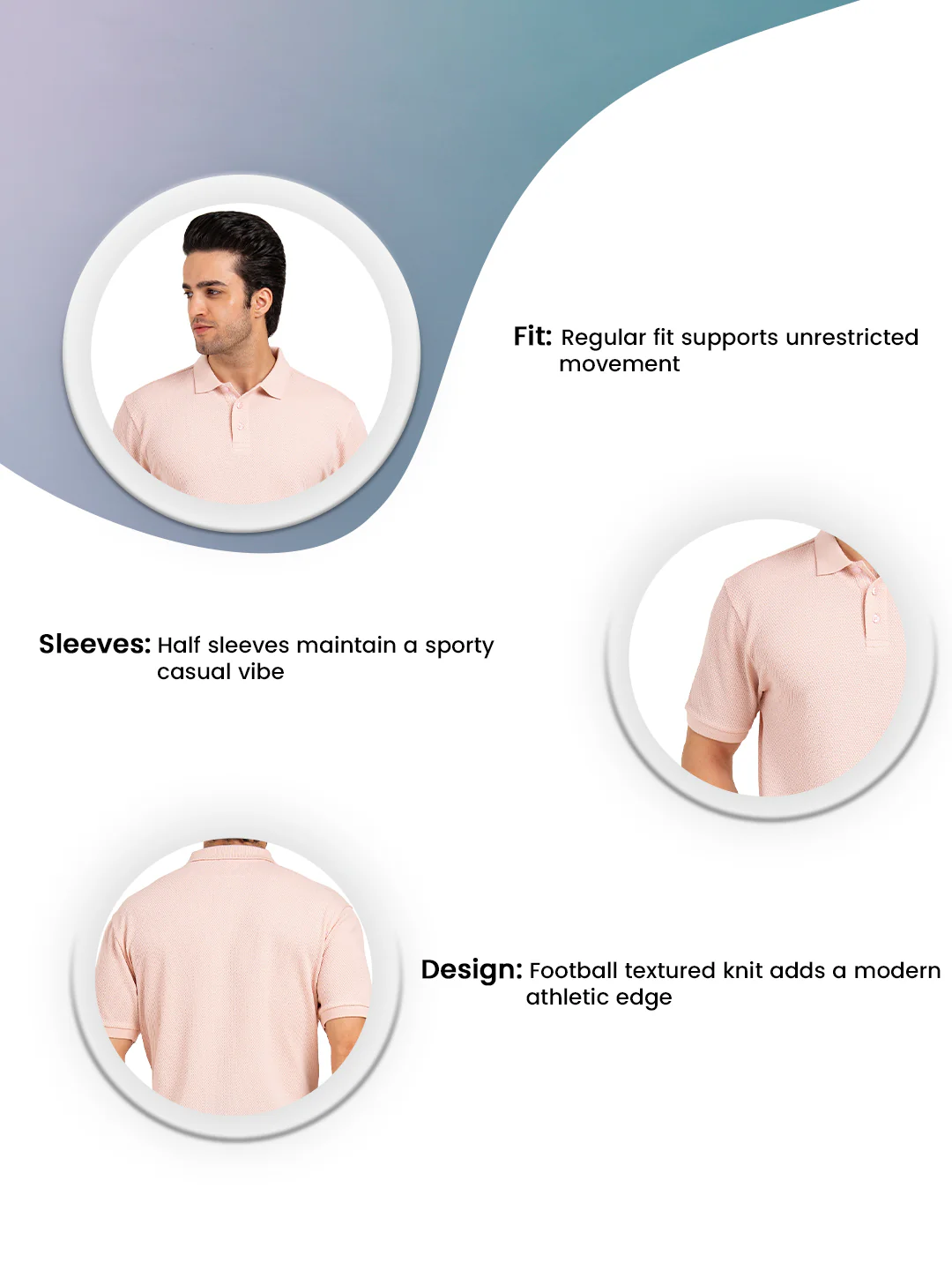 Menâ€™s Football Structure Polo T-Shirt - Image 3