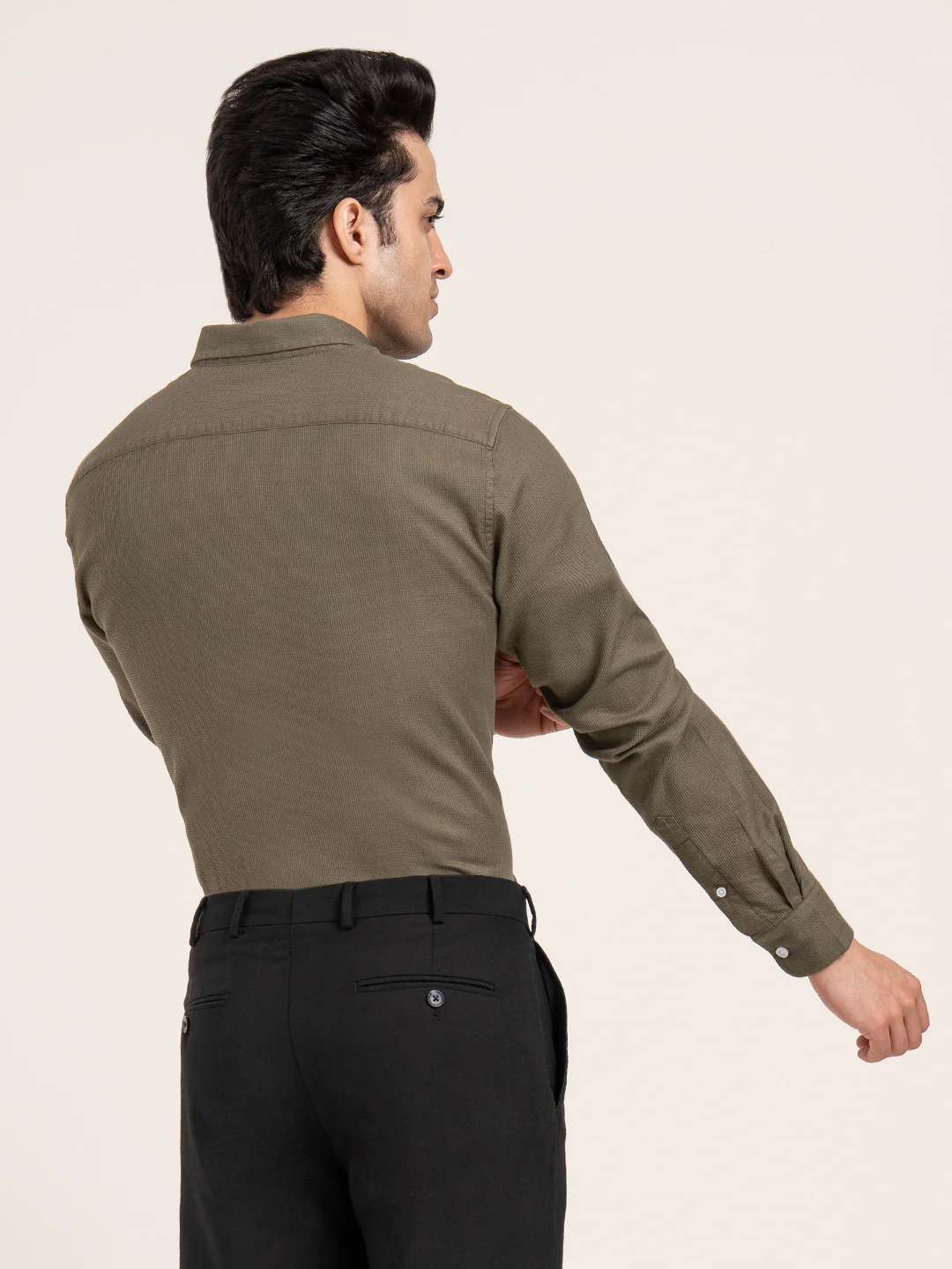 Mens Full Sleeve Dobby Shirt - Image 3