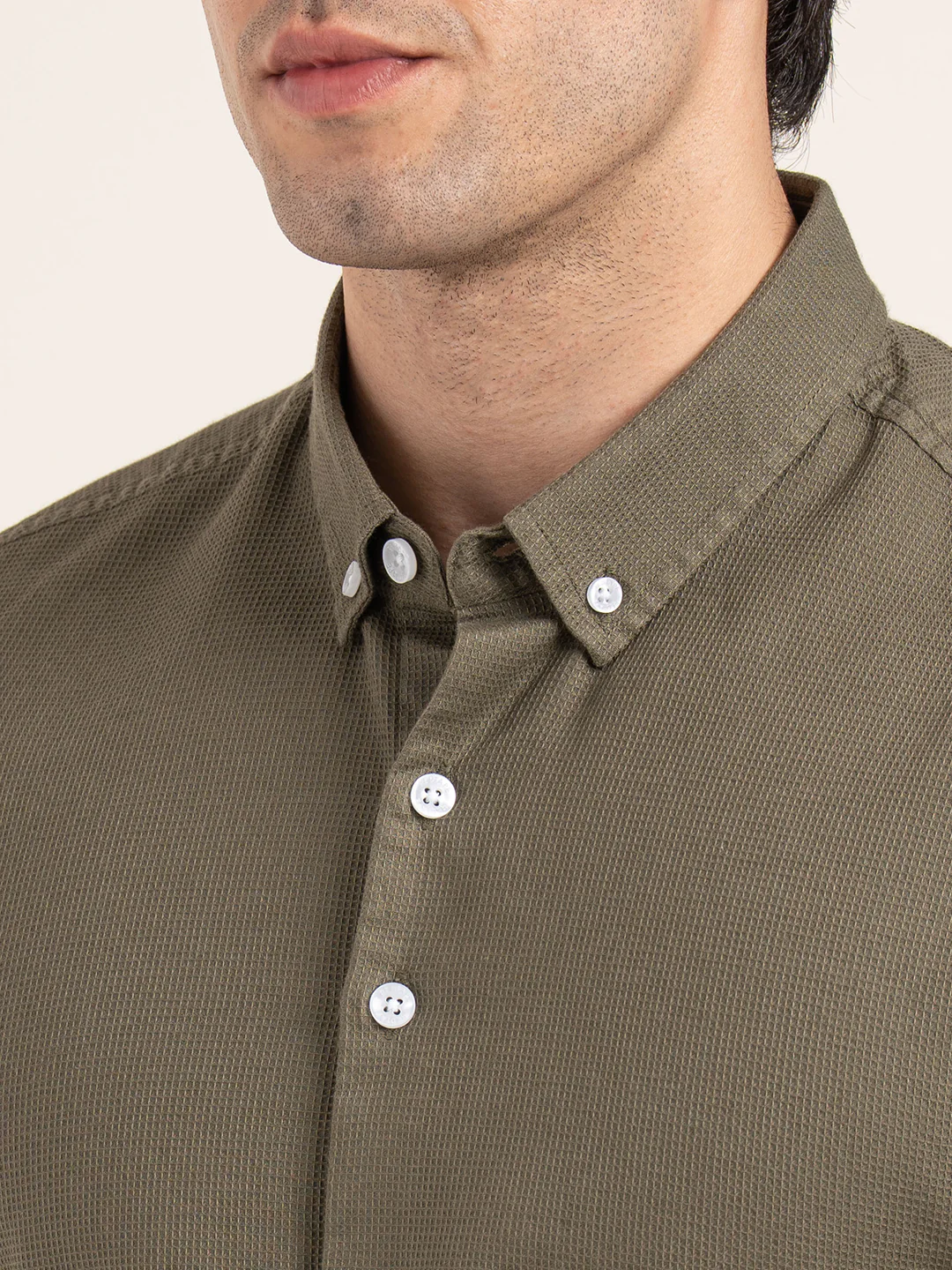 Mens Full Sleeve Dobby Shirt - Image 4
