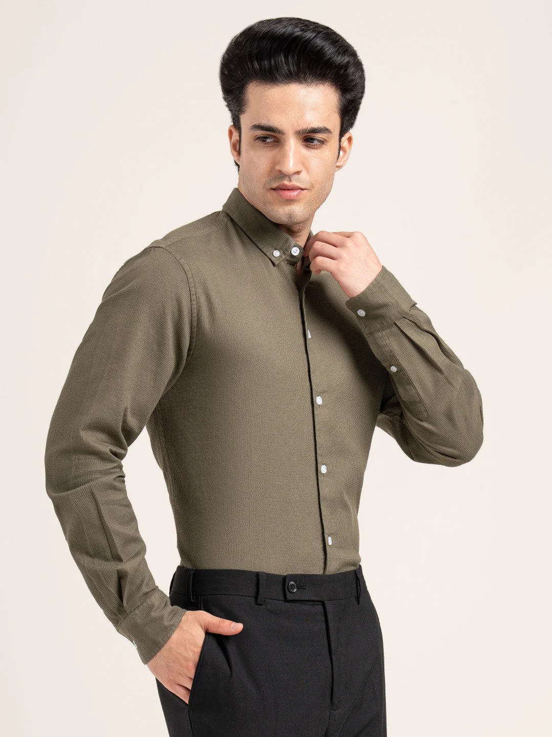 Mens Full Sleeve Dobby Shirt - Image 6