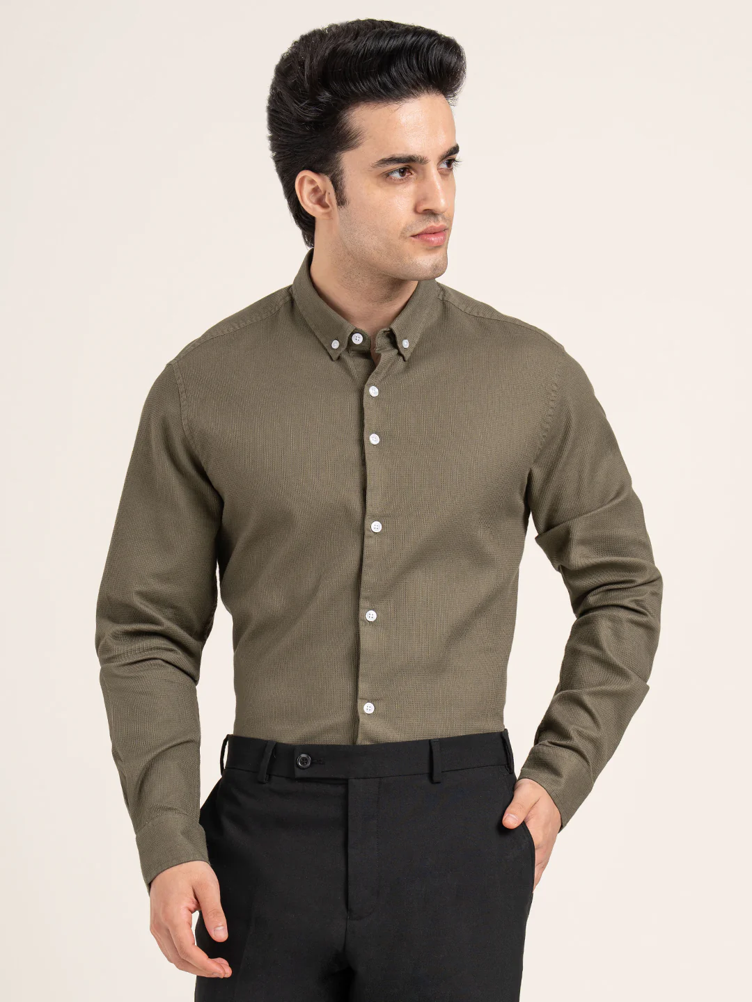 Mens Full Sleeve Dobby Shirt - Image 7