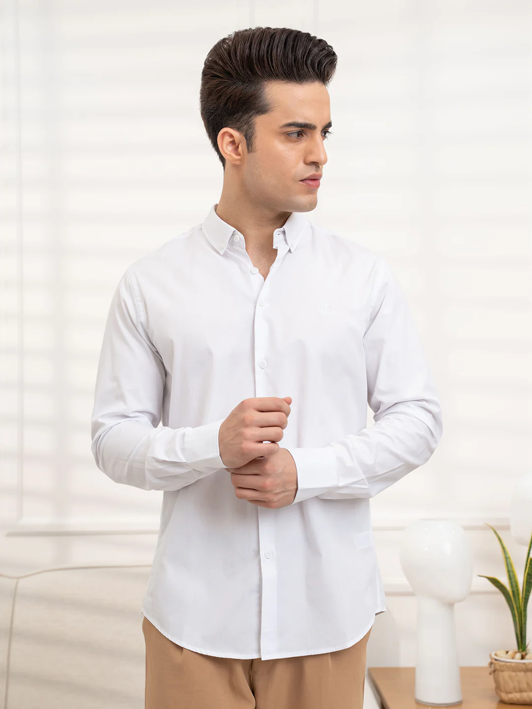 Mens Full Sleeve Dobby Shirt - Image 2