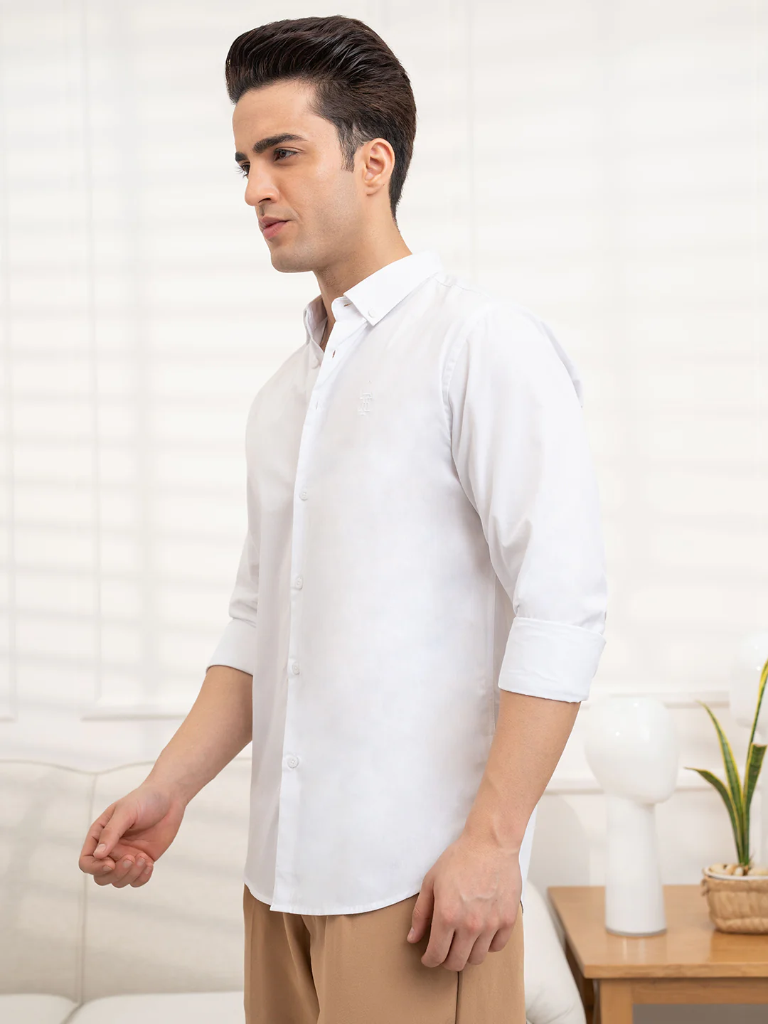 Mens Full Sleeve Dobby Shirt - Image 4