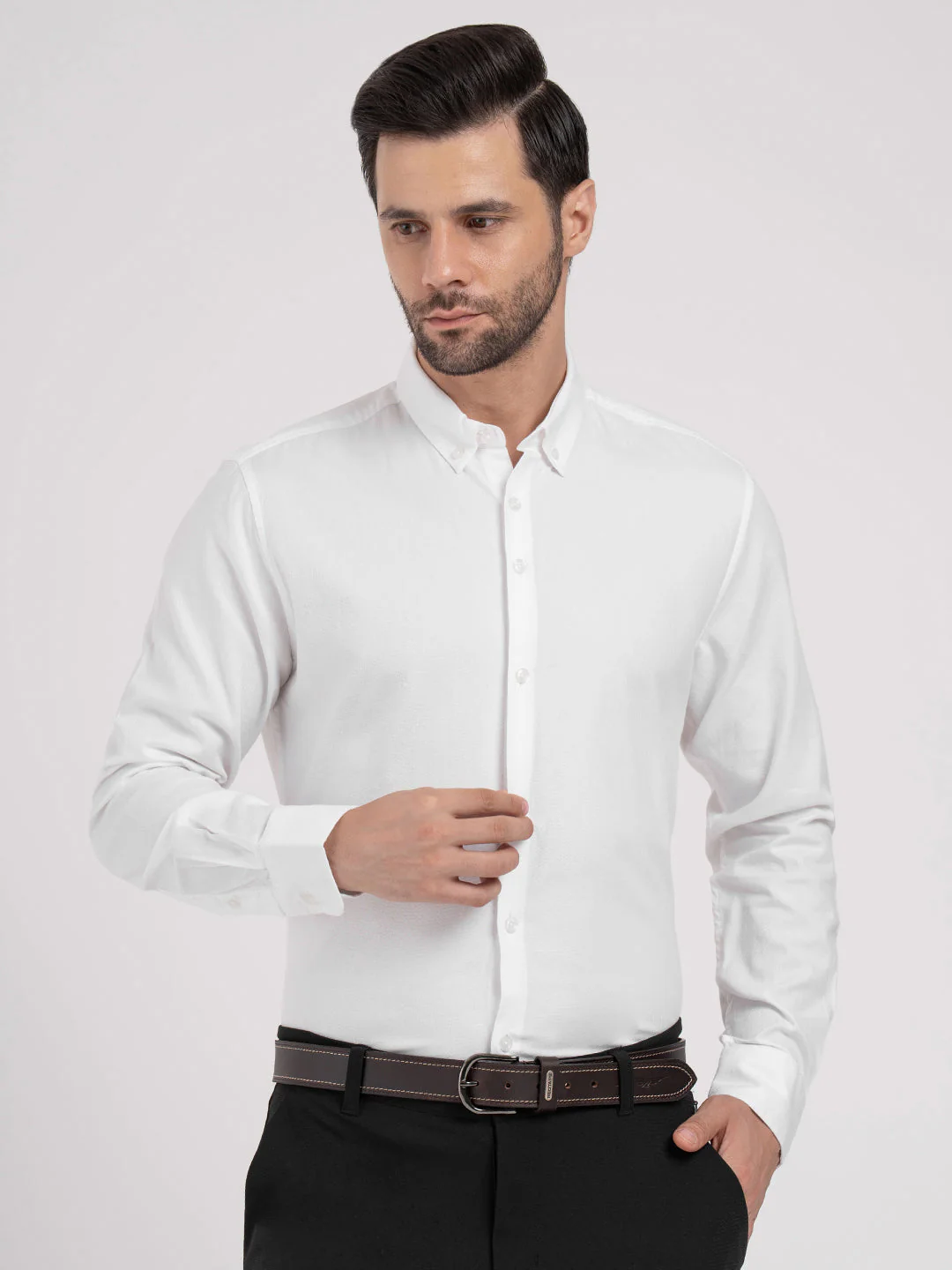 Mens Full Sleeve Dobby Shirt - Image 6