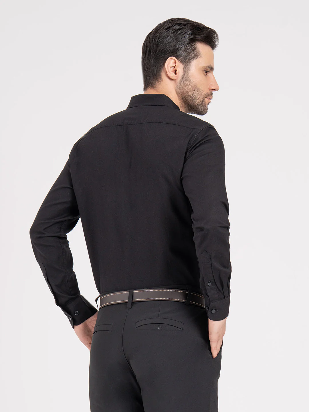 Mens Full Sleeve Dobby Shirt - Image 4