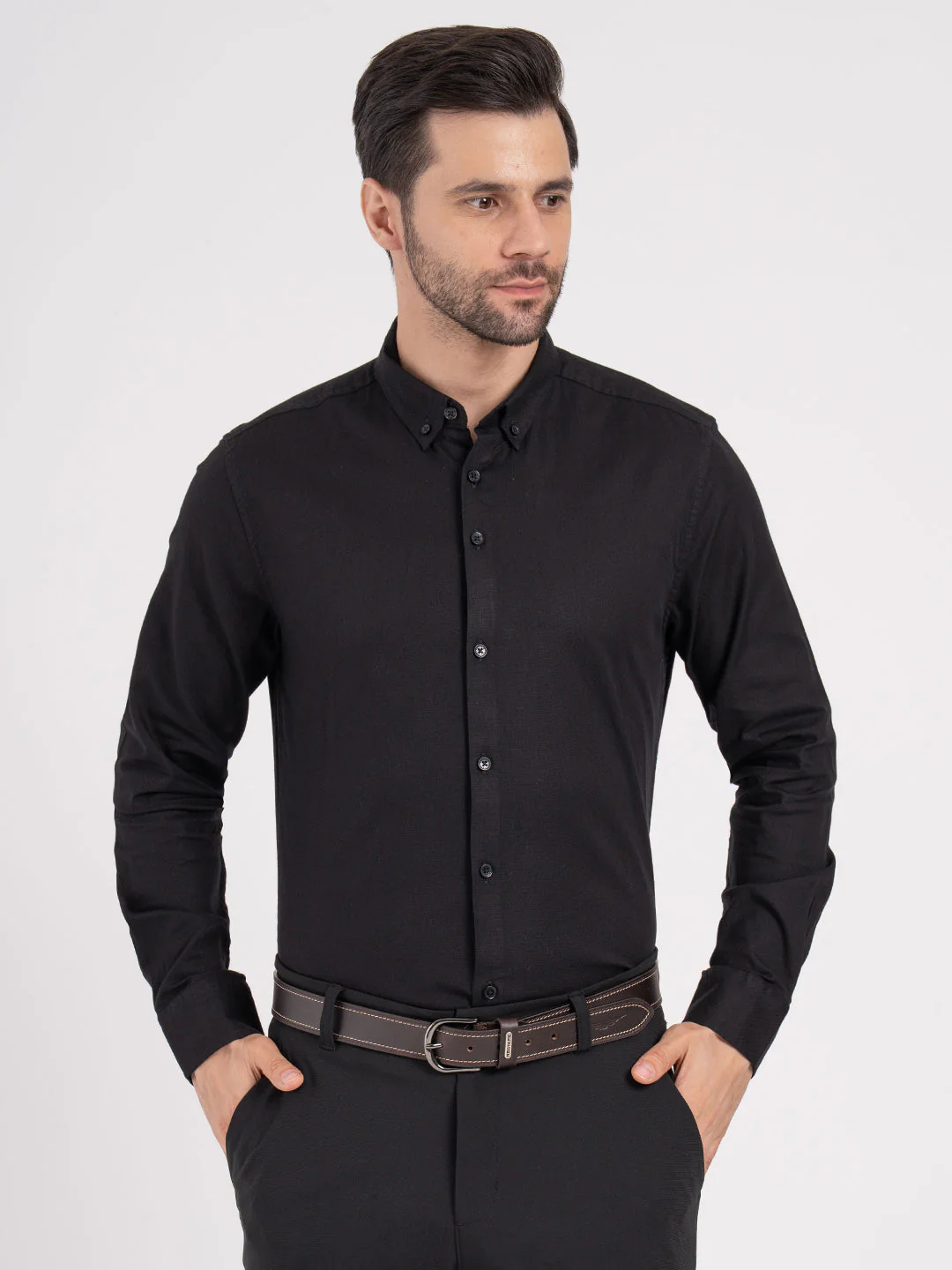 Mens Full Sleeve Dobby Shirt - Image 6