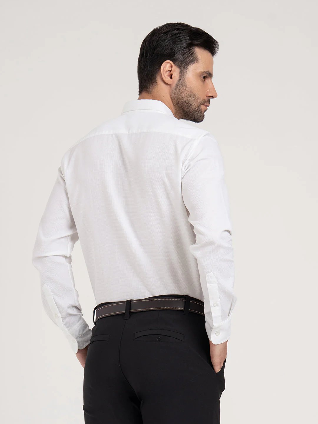 Mens Full Sleeve Dobby Shirt - Image 4