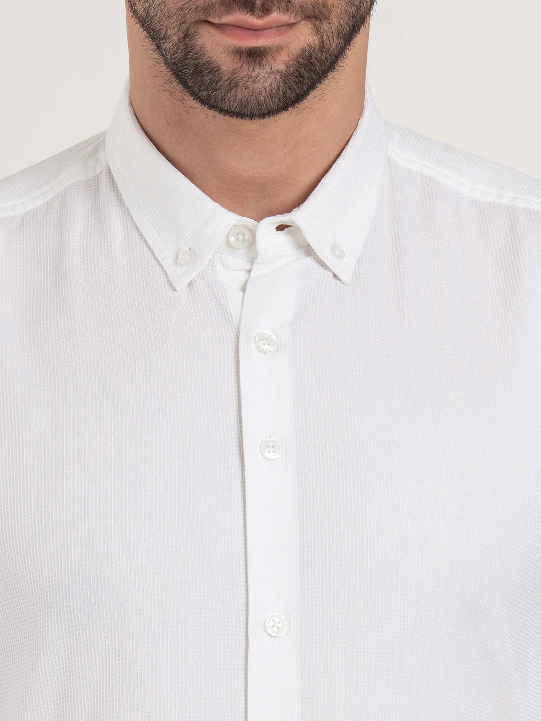 Mens Full Sleeve Dobby Shirt - Image 5
