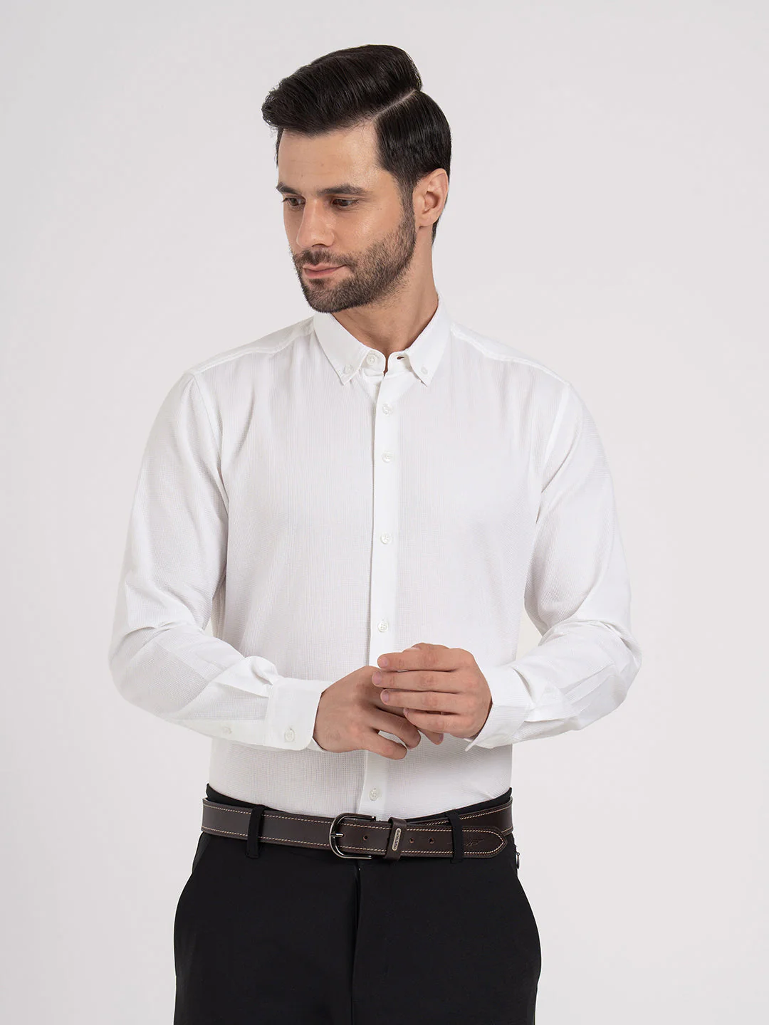 Mens Full Sleeve Dobby Shirt - Image 6