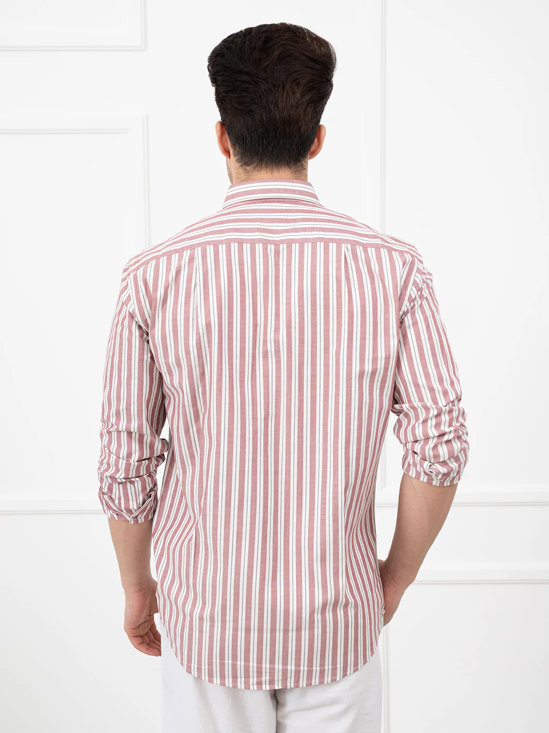 Mens Full Sleeve Oxford Stripe Shirt - Image 5