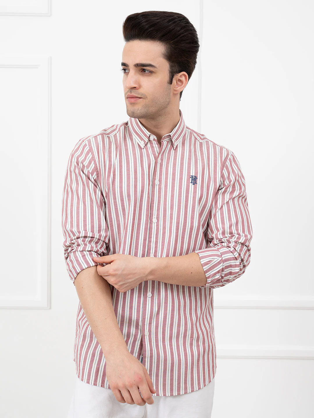 Mens Full Sleeve Oxford Stripe Shirt - Image 7