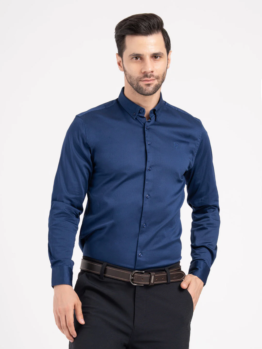 Mens Full Sleeve Solid Shirt - Image 6