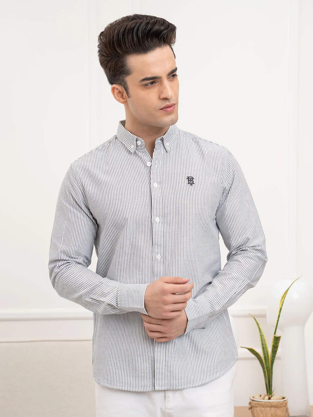Men's Full Sleeve Stripe Shirt - Image 7