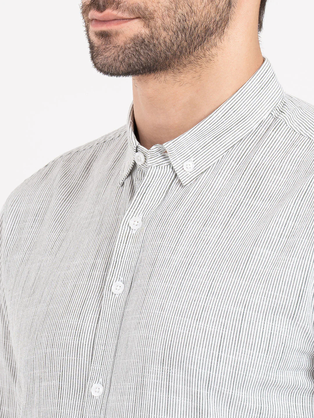 Mens Full Sleeve Stripe Shirt - Image 4