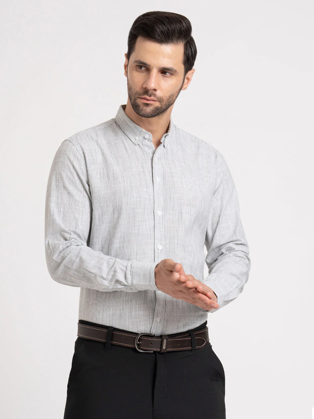 Mens Full Sleeve Stripe Shirt - Image 6
