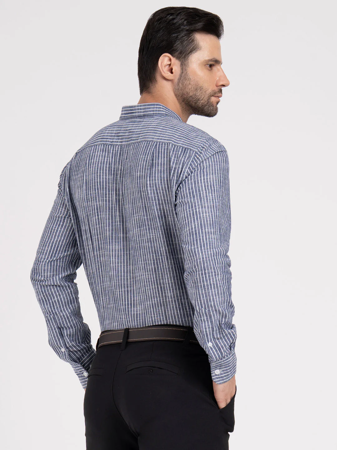 Mens Full Sleeve Stripe Shirt - Image 4