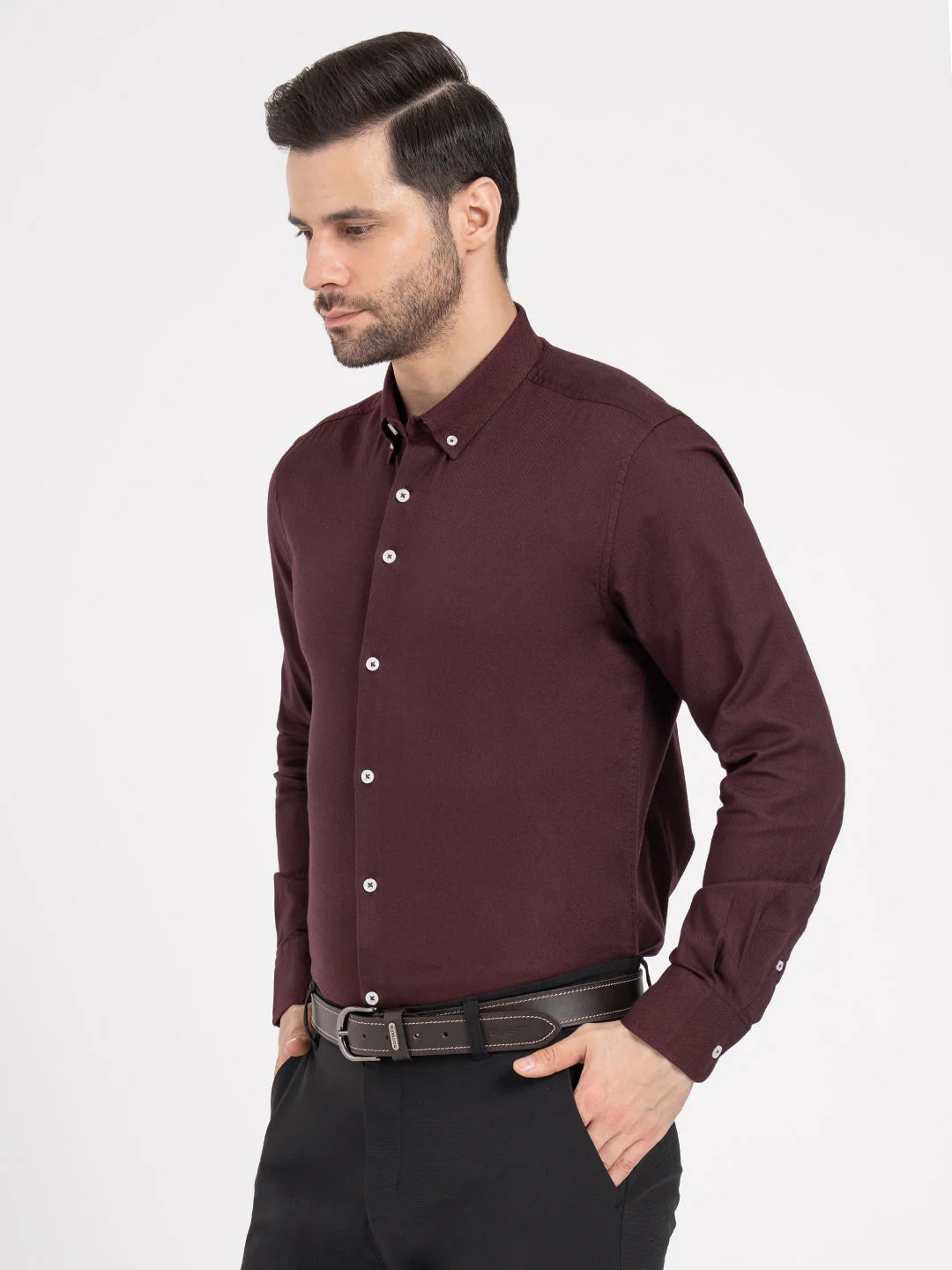 Mens Full Sleeve Dobby Shirt - Image 3
