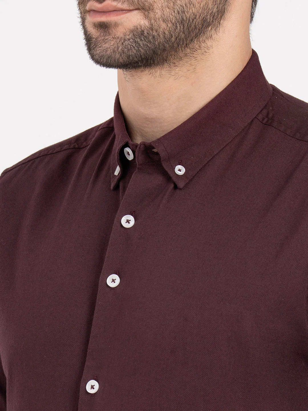 Mens Full Sleeve Dobby Shirt - Image 5