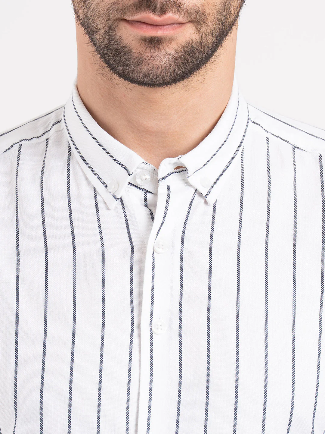 Mens Full Sleeve Dobby Stripe Shirt - Image 5