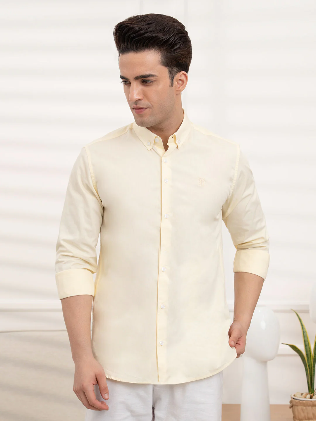Mens Full Sleeve Poplin Solid Shirt - Image 7
