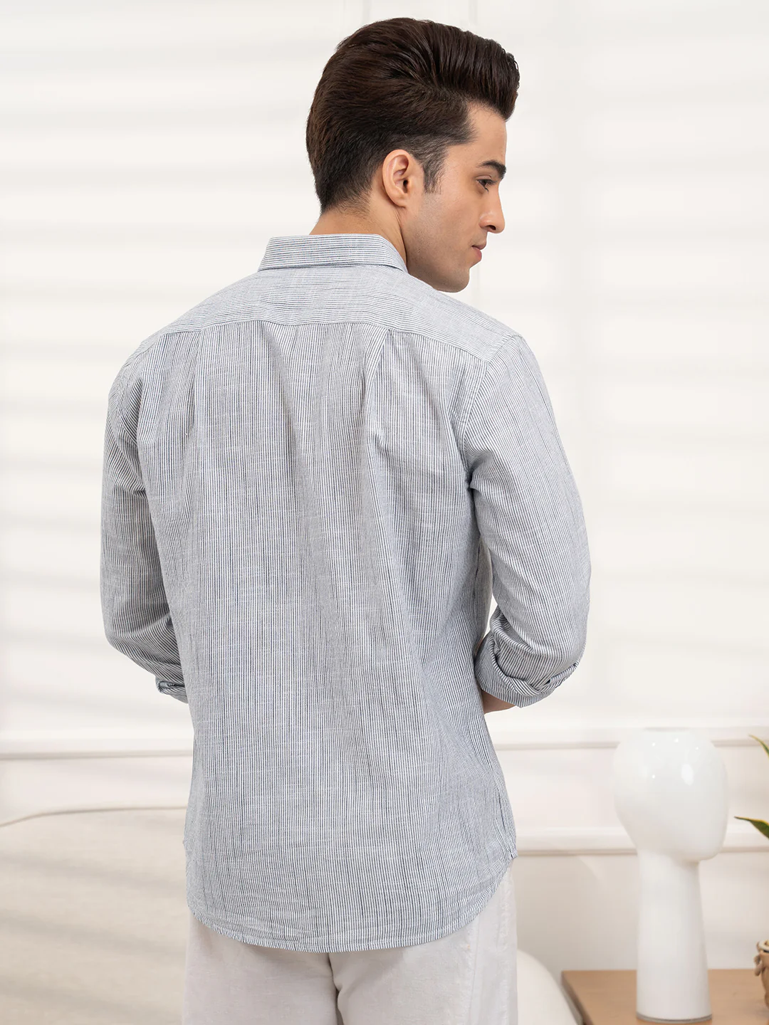 Mens Full Sleeve Stripe Shirt - Image 5