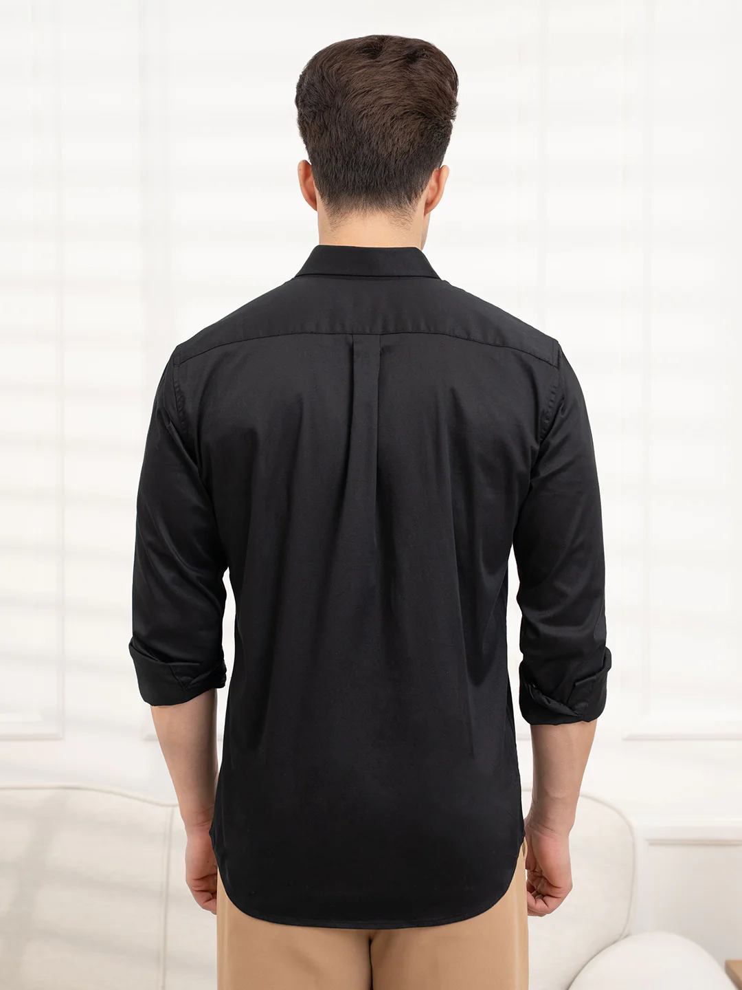 Mens Full Sleeve Solid Shirt - Image 5