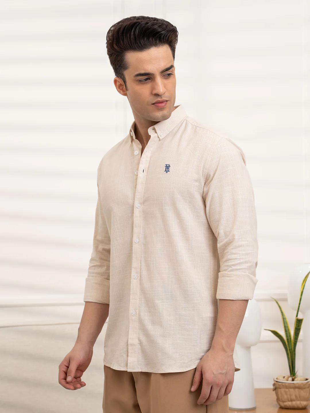 Mens Full Sleeve Stripe Shirt - Image 4