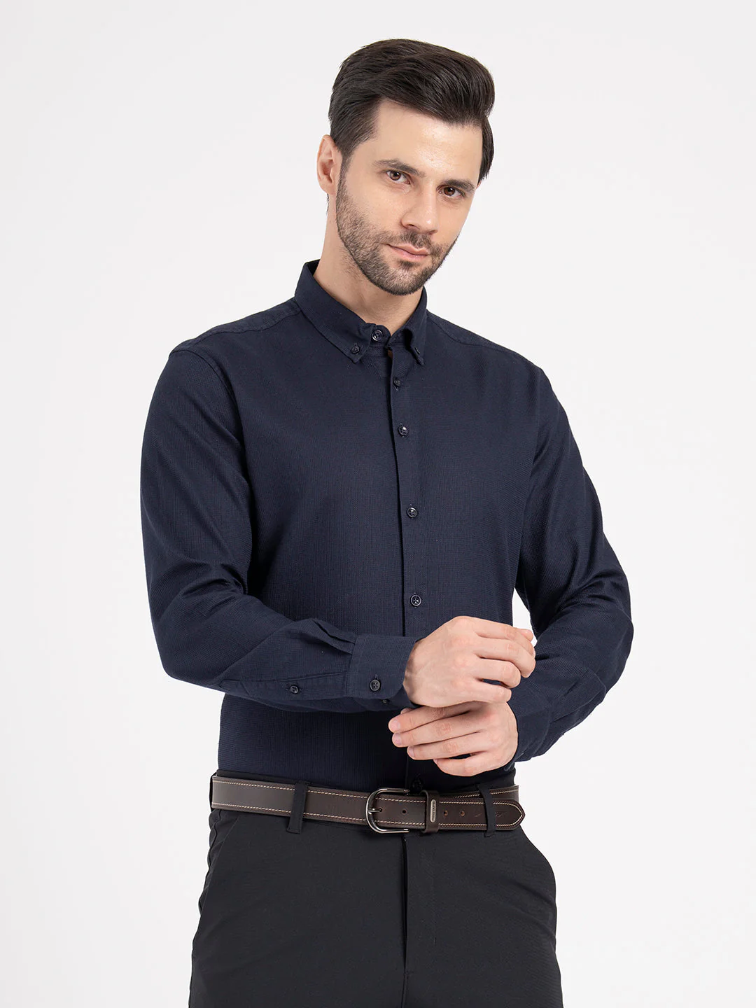 Mens Full Sleeve Dobby Shirt - Image 3