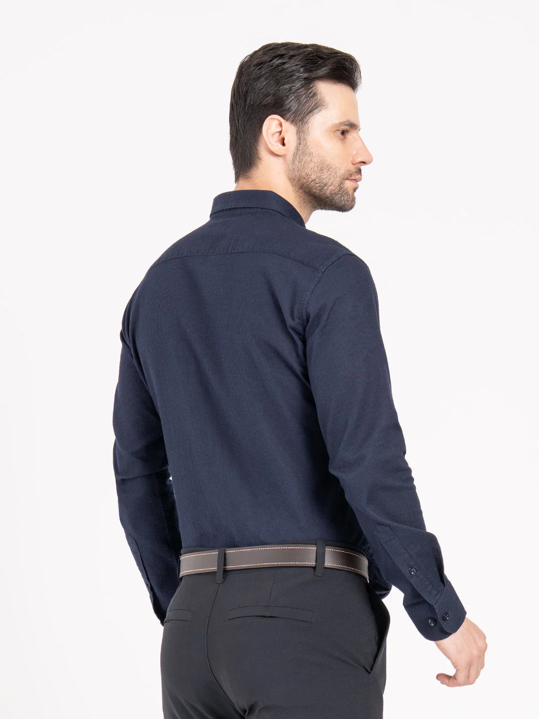 Mens Full Sleeve Dobby Shirt - Image 4