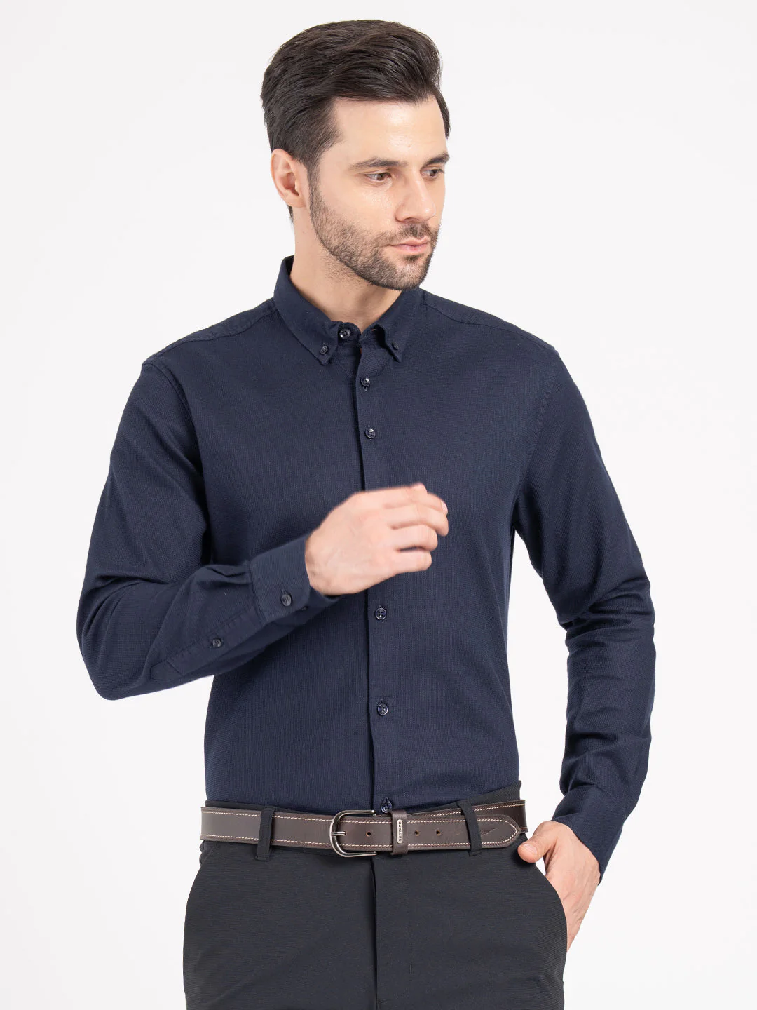 Mens Full Sleeve Dobby Shirt - Image 6
