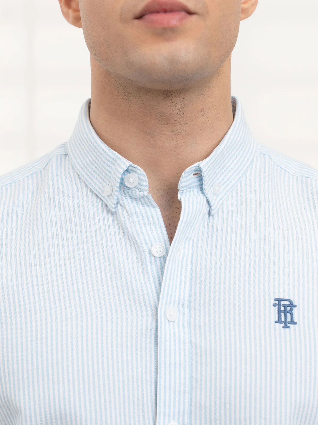 Mens Full Sleeve Oxford Stripe Shirt - Image 6