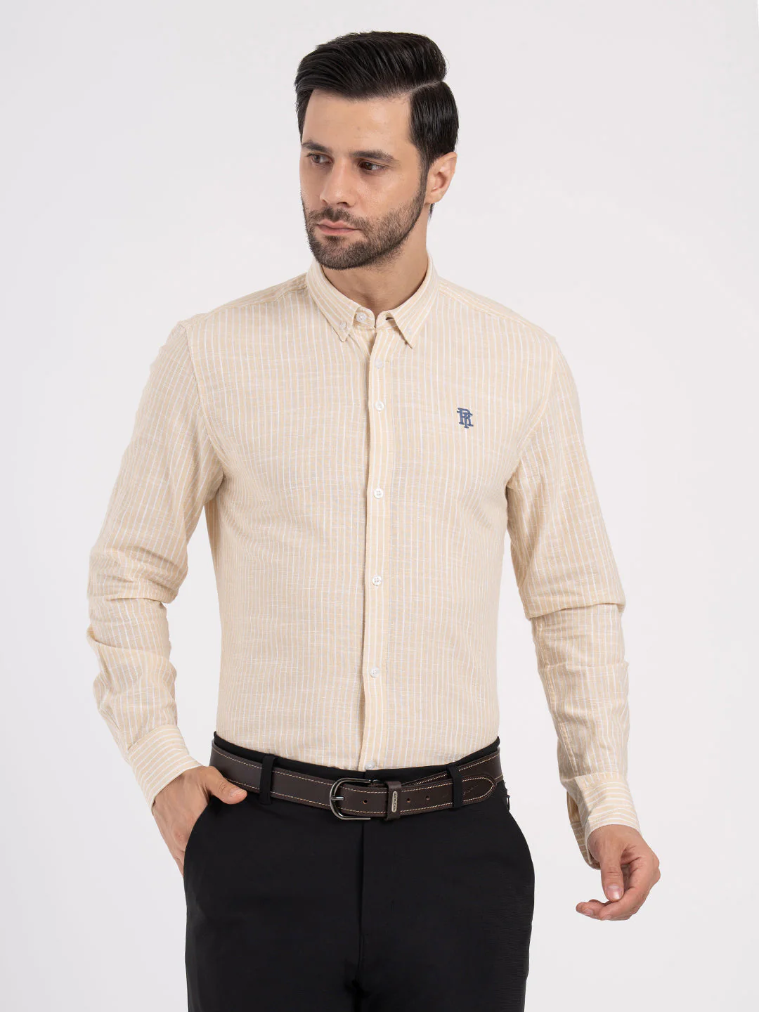 Mens Full Sleeve Stripe Shirt - Image 6