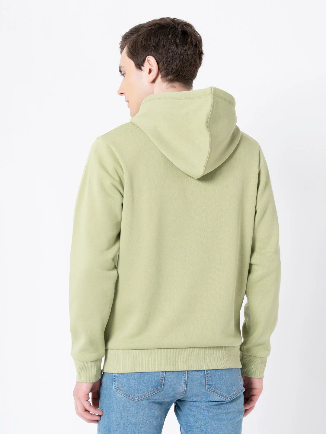 Men's Leaf Green Graphic Print Hoodie - Image 3