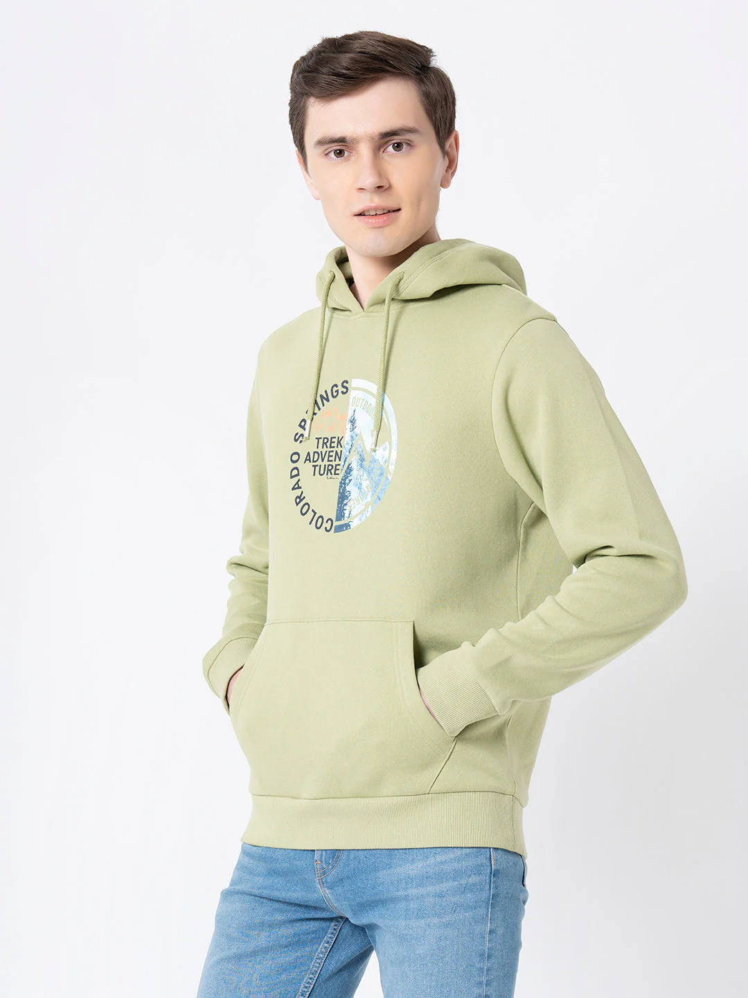 Men's Leaf Green Hoodie - Image 2